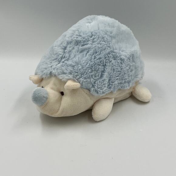Little Jellycat Happy Blue Hedgehog Plush Rattle 9" Soft Toy - Picture 1 of 8